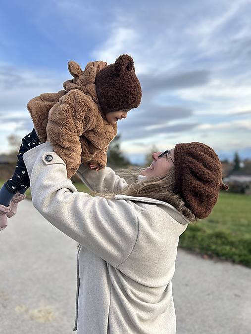 Čiapky, čelenky, klobúky - Baretka boucle - 17913632_