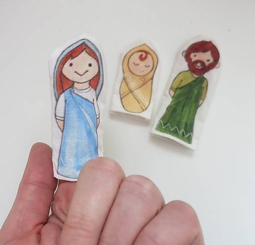 MINI pršteková maňuška - sada Betlehem - komplet sada bez zvieratiek