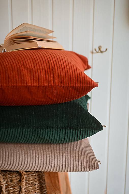 Úžitkový textil - NA MIERU: Set 3 Menčestrových poťahov na vankúše - 17911304_