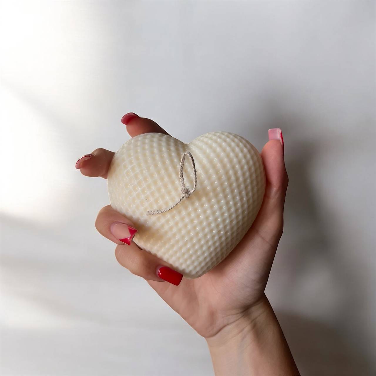 Srdce veľké - sójová sviečka