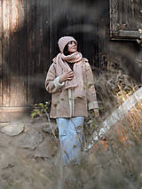 Čiapky, čelenky, klobúky - Alpakovohodvábna čiapka...desert rose - 17913012_