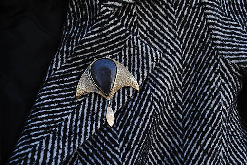 Mosadzná brošňa Raja