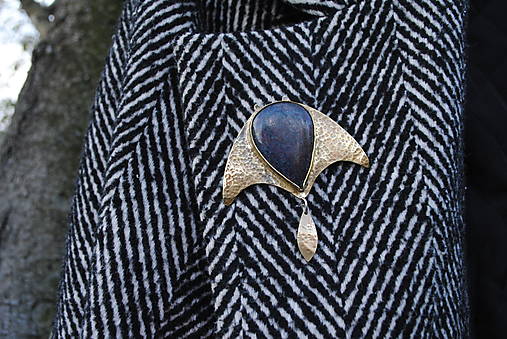 Mosadzná brošňa Raja