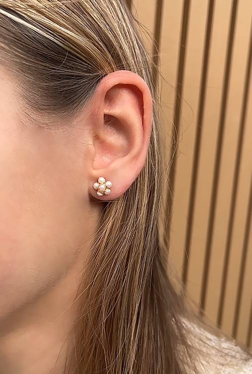 Perlové napichovačky  - zlaté