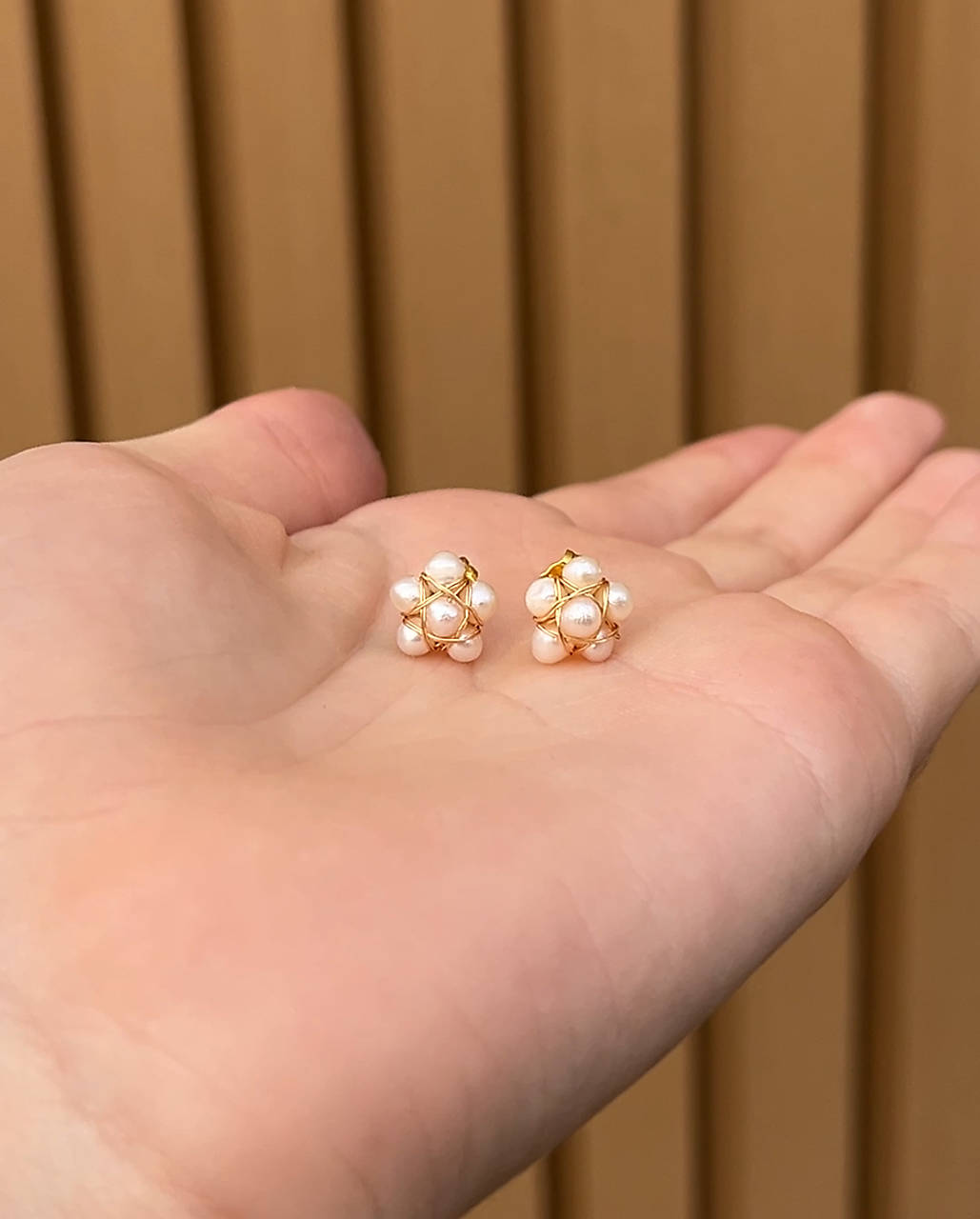 Perlové napichovačky  - zlaté