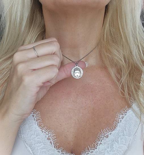 Náhrdelníky - Náhrdelník*Budha*oceľ - 17911300_