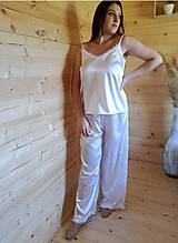 Nočná bielizeň - Saténové pyžamo "Sissi" - 17911112_