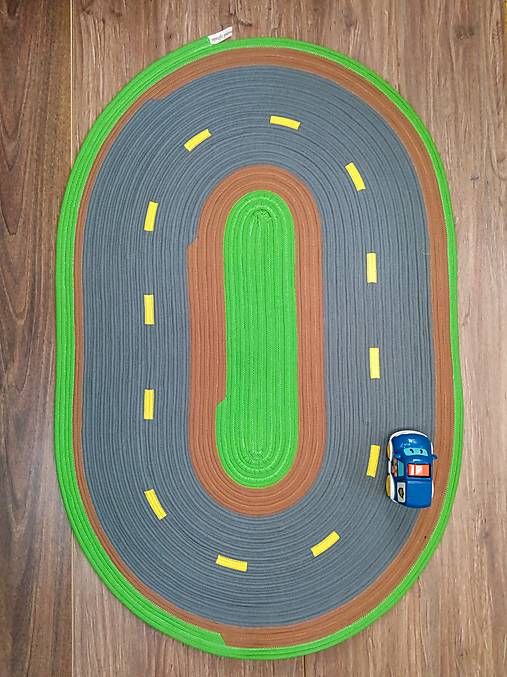 Detský koberec Autodráha – závodná cesta pre autíčka