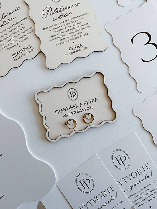 Prstene - Tanierik na obrúčky vlnky - 17916022_