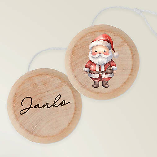 Hračky - Drevené jojo s menom - Mikuláš - 17915279_