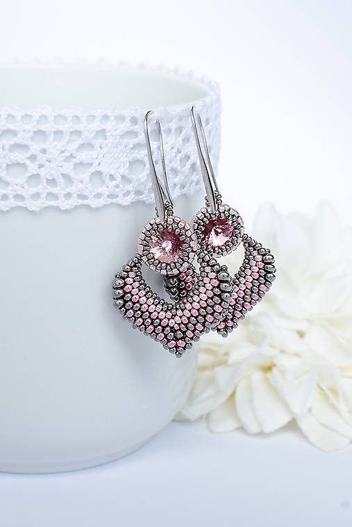 náušnice MOODS (ružová)