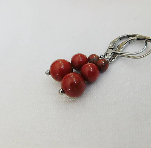 Náušnice - Jaspis červený - 17916746_