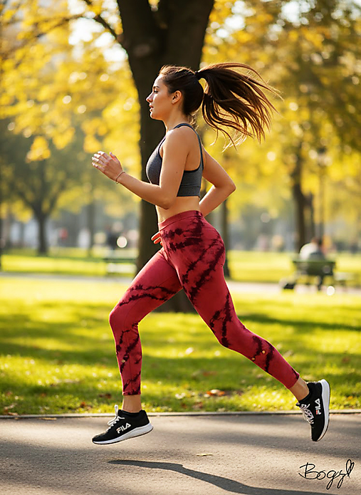 Nohavice - dámské batikované legíny M - 17915506_