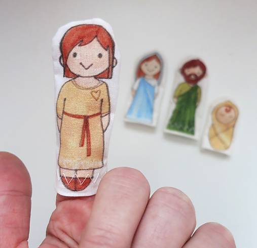 MINI pršteková maňuška - sada Betlehem - Ježiško chlapec