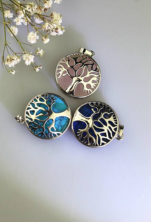 Komponenty - strom života 3ks - komponent (lapis, krištál,"tyrkys") AKCIA! - 17915701_