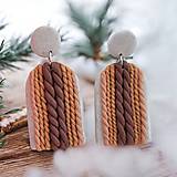 Náušnice - "Štrikované" náušnice - 17916229_