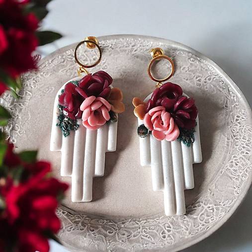 Náušnice - Romantické ruže - 17916265_