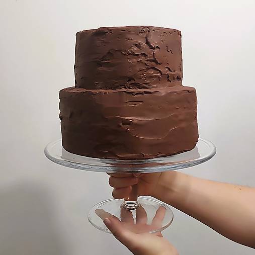 Poschodová torta - rekvizita na fotenie alebo do výkladu. (Hnedá)