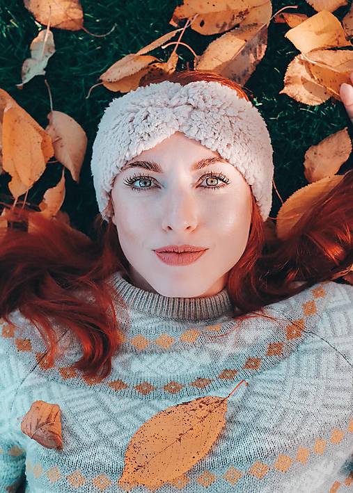 Čiapky, čelenky, klobúky - Teddy čelenka s ozdobným uzlom - 17914256_