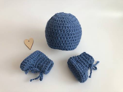 Detské súpravy - Súprava pre bábätko-modrá 0-3mesiacov - 17914264_