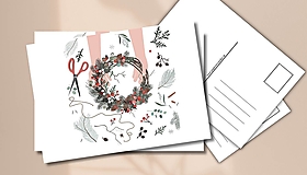 Papiernictvo - Pohľadnica "Handmade Vianoce" - 17916285_