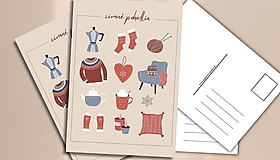 Papiernictvo - Pohľadnica "Zimné pohodlie" - 17916498_