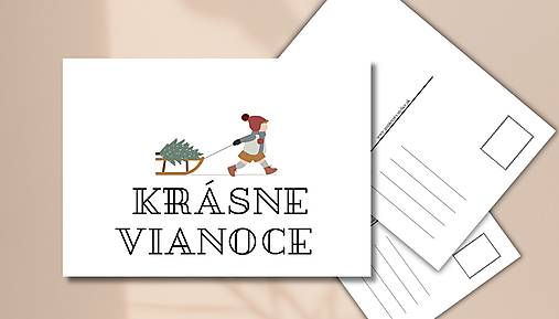 Papiernictvo - Pohľadnica "Krásne Vianoce" - 17916302_