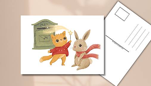 Papiernictvo - Pohľadnica "Čarovný pozdrav" - 17916369_