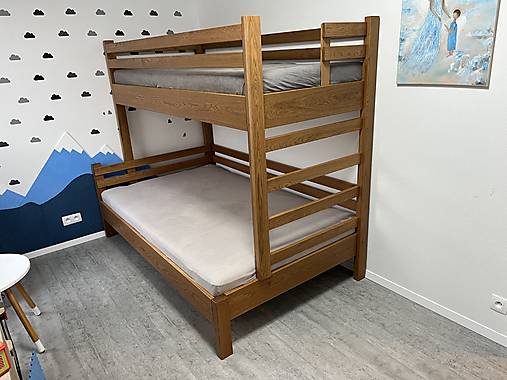 Nábytok - Dubová poschodová posteľ - 17915357_