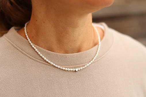 Perlový náhrdelník so srdiečkom