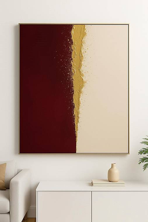 Obrazy - Na objednávku Obraz moderný BURGUNDY 10 - 17915058_