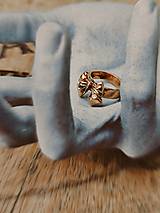 Prstene - Bronzová mašľa - 17915781_