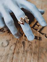 Prstene - Bronzová mašľa - 17915783_
