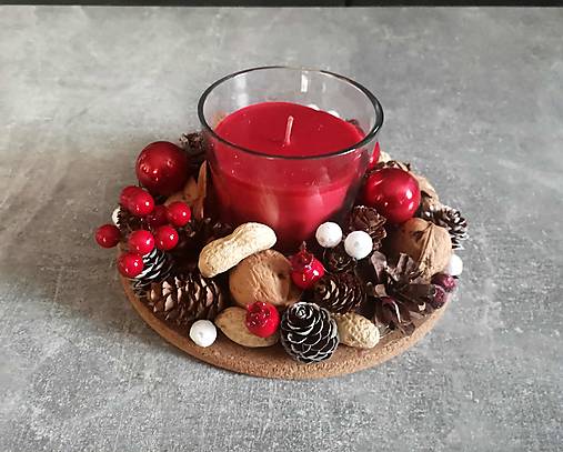 Dekorácie - Vianočný svietnik - 17916755_