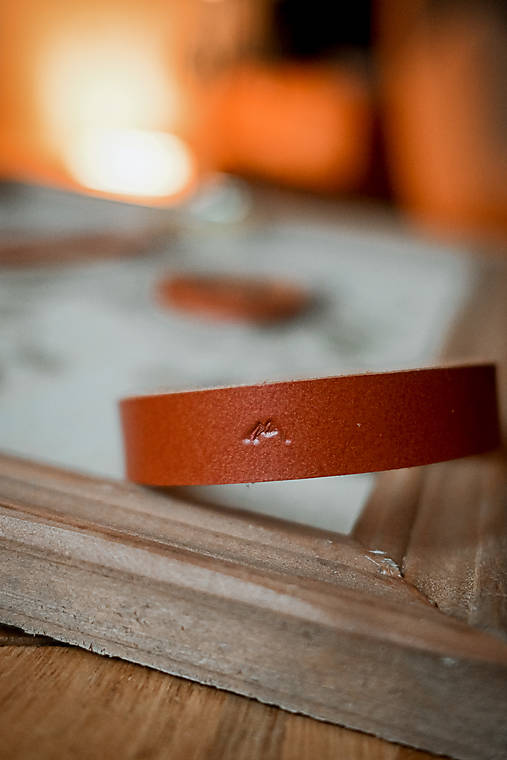 Kožený náramok - hory