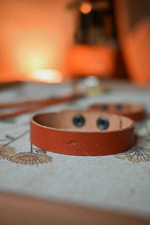 Kožený náramok - hory