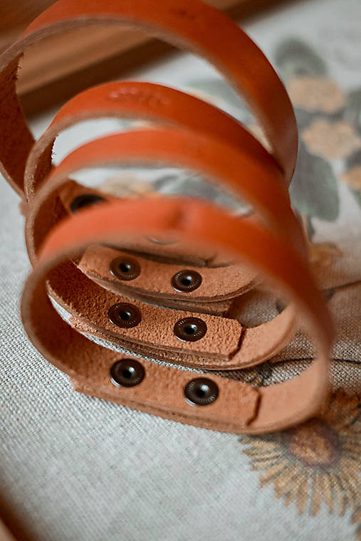 Kožený náramok - hory