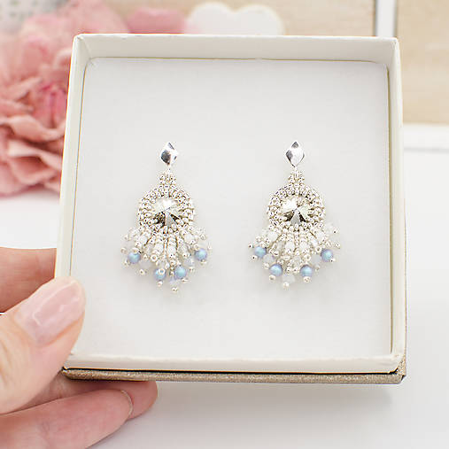 náušnice Tanečnice (blue pearl)