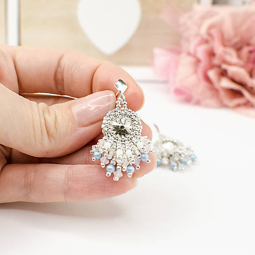 náušnice Tanečnice (blue pearl)