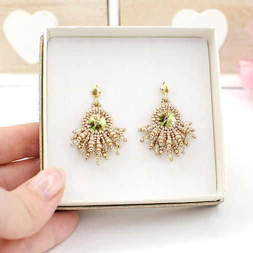 náušnice V RÍŠI SNOV - Tanečnice (luminous green)