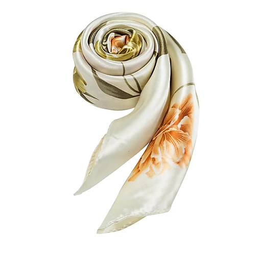 Hodvábna šatka Flora Cream Zoé