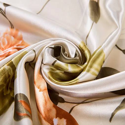 Hodvábna šatka Flora Cream Zoé