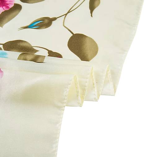 Hodvábna šatka Flora White Zoé