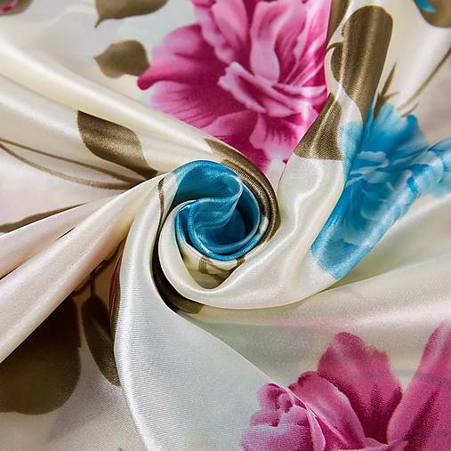 Hodvábna šatka Flora White Zoé