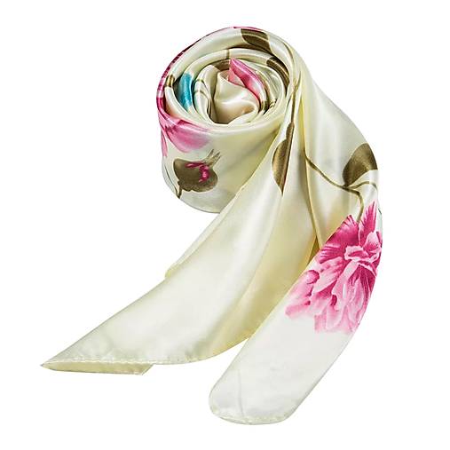 Hodvábna šatka Flora White Zoé