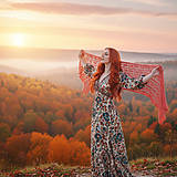 Šatky - Šatka alpaca silk | Coral Beauty - 17920523_