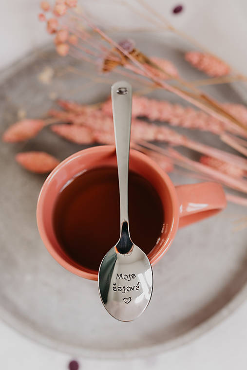 Príbory, varešky, pomôcky - Čajová lyžička "Moja čajová" - 17922009_