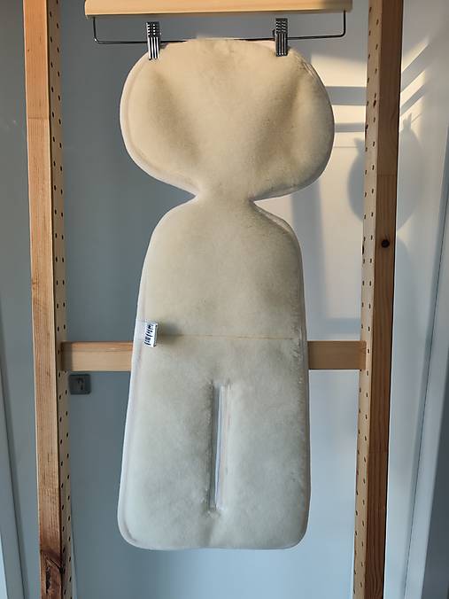 Detský textil - Vložka do autosedačky vajíčka 0-13 kg 100% Merino top super wash Natural proti poteniu a prechladnutiu Sloník - 17920361_