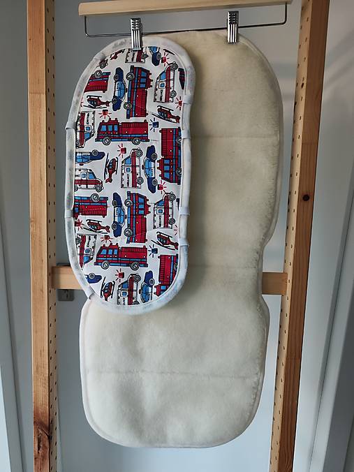 Detský textil - VLNIENKA Podložka do autosedačky Avionaut Maxspace comfort System + 100% Merino TOP SUPER WASH Natural Autá - 17920916_