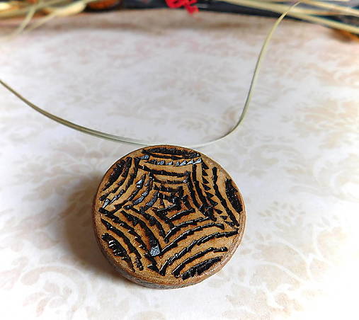 Brošne - vypaľovaná drevená brošňa hviezdica -20% - 17919178_